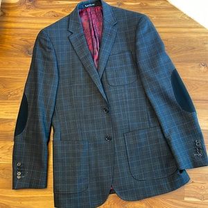 English Laundry plaid sport coat charcoal